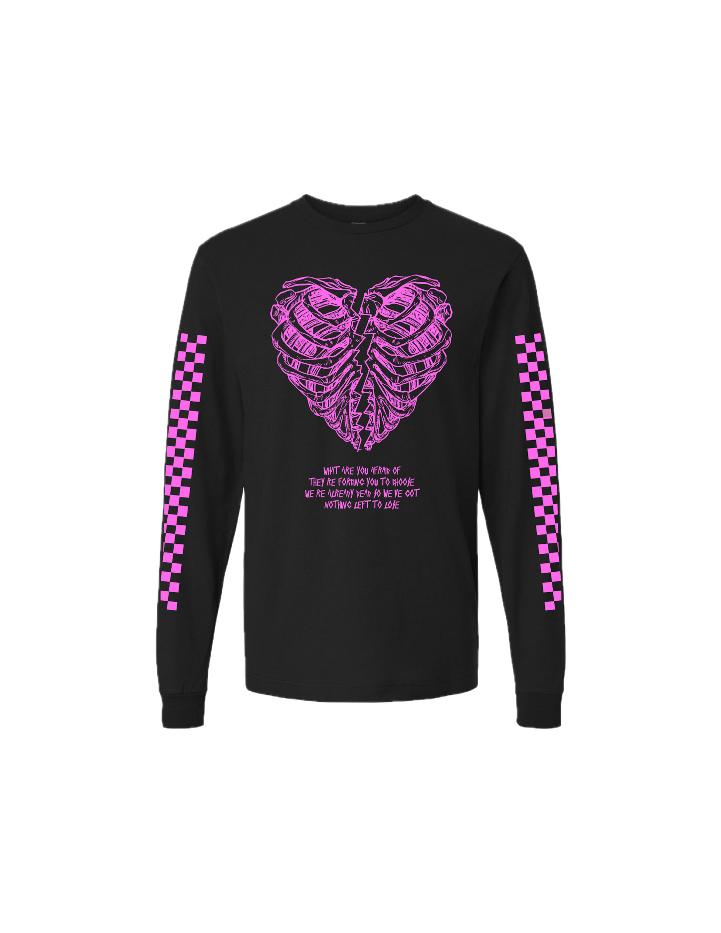 AFRAID LONG SLEEVE T-SHIRT - PINK